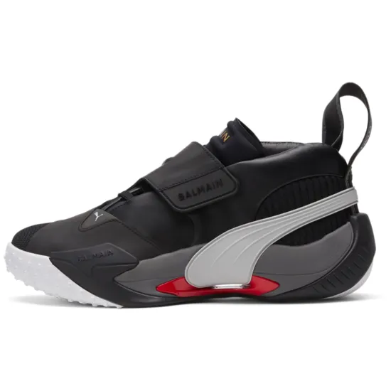 PUMA X Balmain Court Black High Risk Red