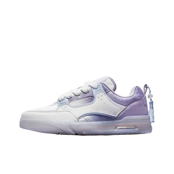 GenShin x Anta Coverage Wear Resistant Low Top Skateboard Shoes Women's White Purple