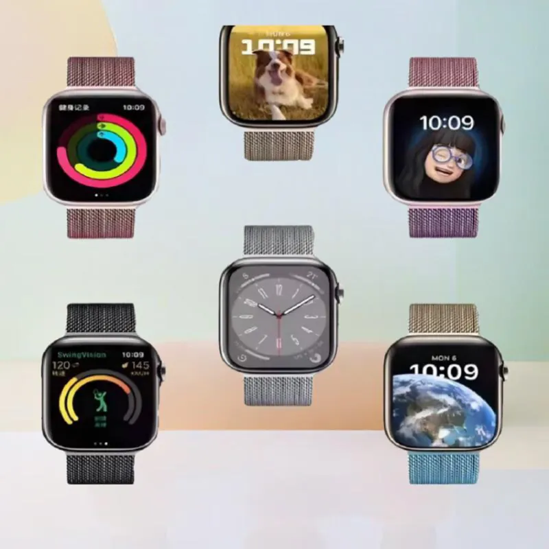 FUDIEN Compatibility Apple Full Collection S9 Beige Blue Nice Watch Bands Approximately 250mm Unisex-9