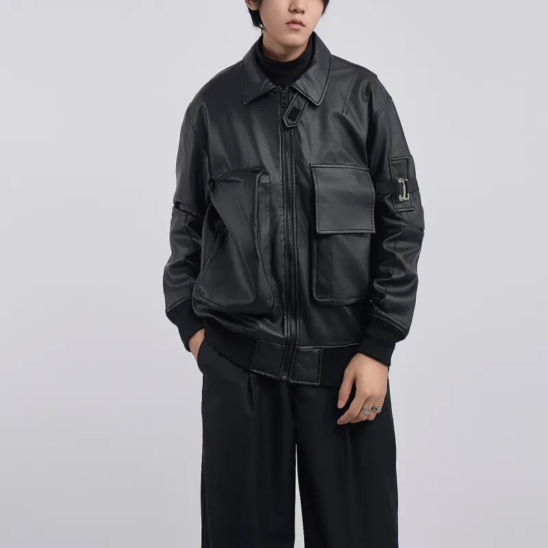 VIP Functional Series Leather Jacket Unisex Black-9