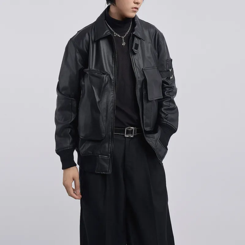 VIP Functional Series Leather Jacket Unisex Black-5