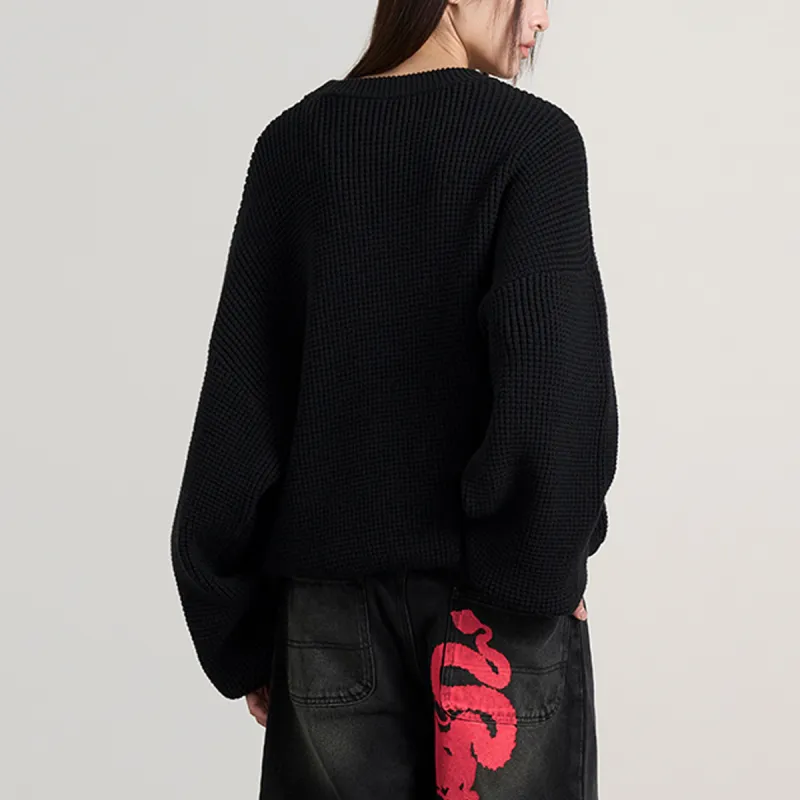 OCCUPY Basic Logo Series Sweater Unisex Black-5