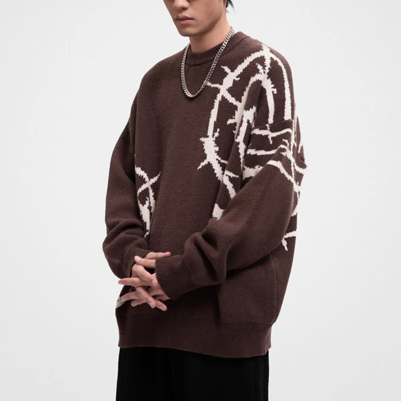 F.K.V.A Loose Fit Sweater Spring Autumn And Winter Unisex-8