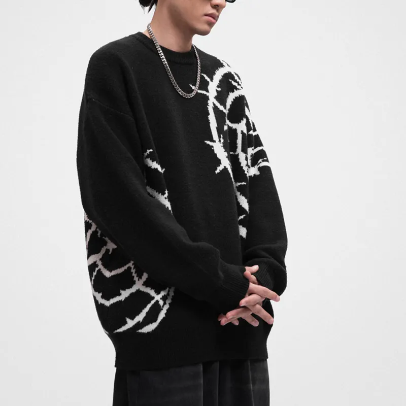 F.K.V.A Loose Fit Sweater Spring Autumn And Winter Unisex-3