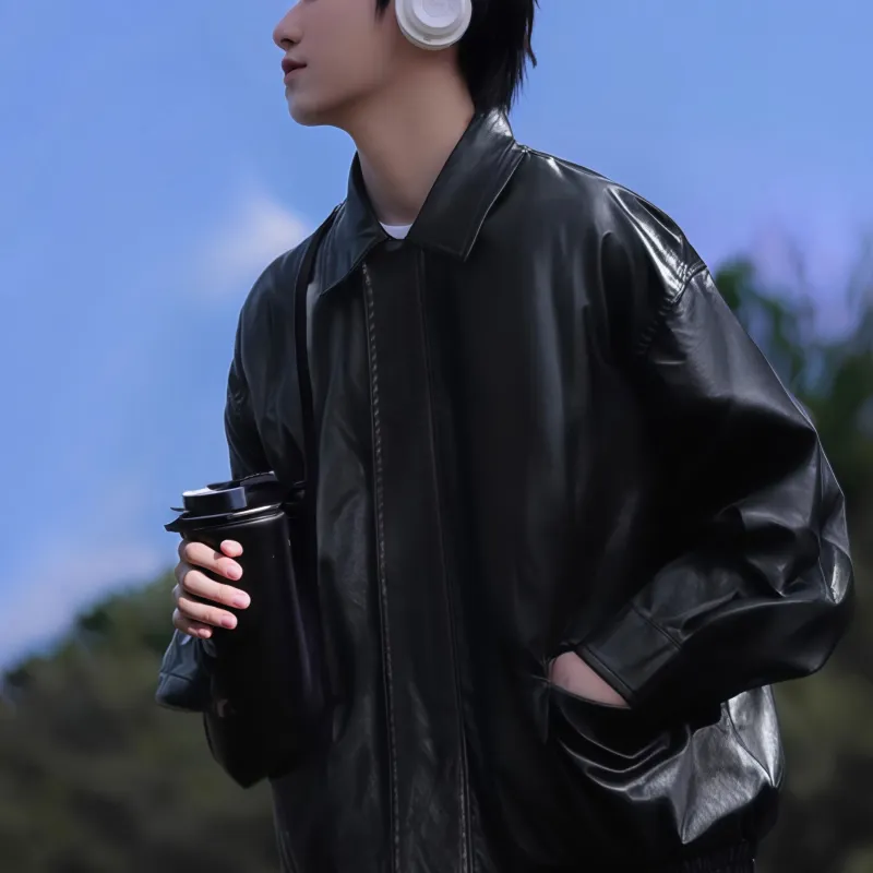 JUNGLE PANDA Leather Jacket Unisex-5