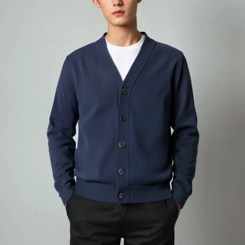 STONE ISLAND Compass Patch V Neck Cardigan-2