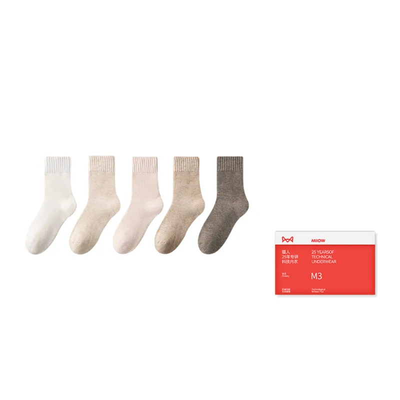 MIIOW Mid Calf Socks Women's Shopping Bag Combo Set-3