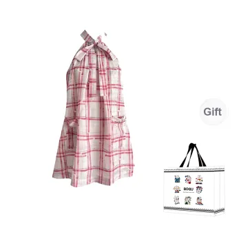 BDGU Slip Dress Women's Red Plaid