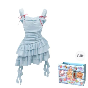 QUIET ANGEL Slip Dress Women's Blue