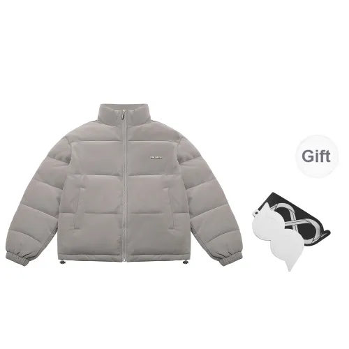 BIPOLAR Winter Puffer Jacket Unisex Gray Black White