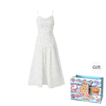 QUIET ANGEL Slip Dress Women's White
