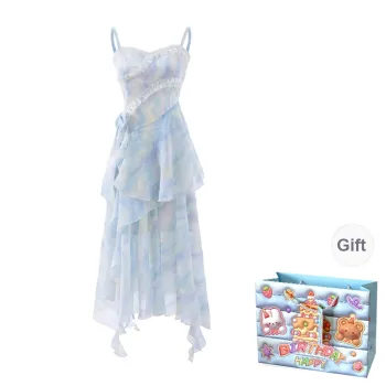 QUIET ANGEL Slip Dress Women's Blue