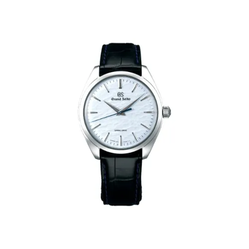 GRAND SEIKO Elegance Collection Manual Mechanical Movement Genuine Leather Strap Watch Men's Watches Blue Dial