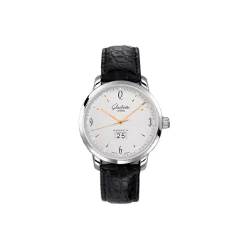 GLASHUTTE ORIGINAL VINTAGE Mechanical Movement Men's Watches Watch 42mm White Dial Genuine Leather Strap