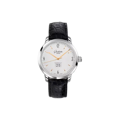 GLASHUTTE ORIGINAL VINTAGE Mechanical Movement Men's Watches Watch 42mm White Dial Genuine Leather Strap